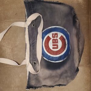 Cubs distressed cloth tote bag